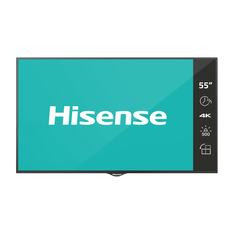 55” 4K UHD Digital Signage Display - 24/7 Operation . Hisense Commercial  Display