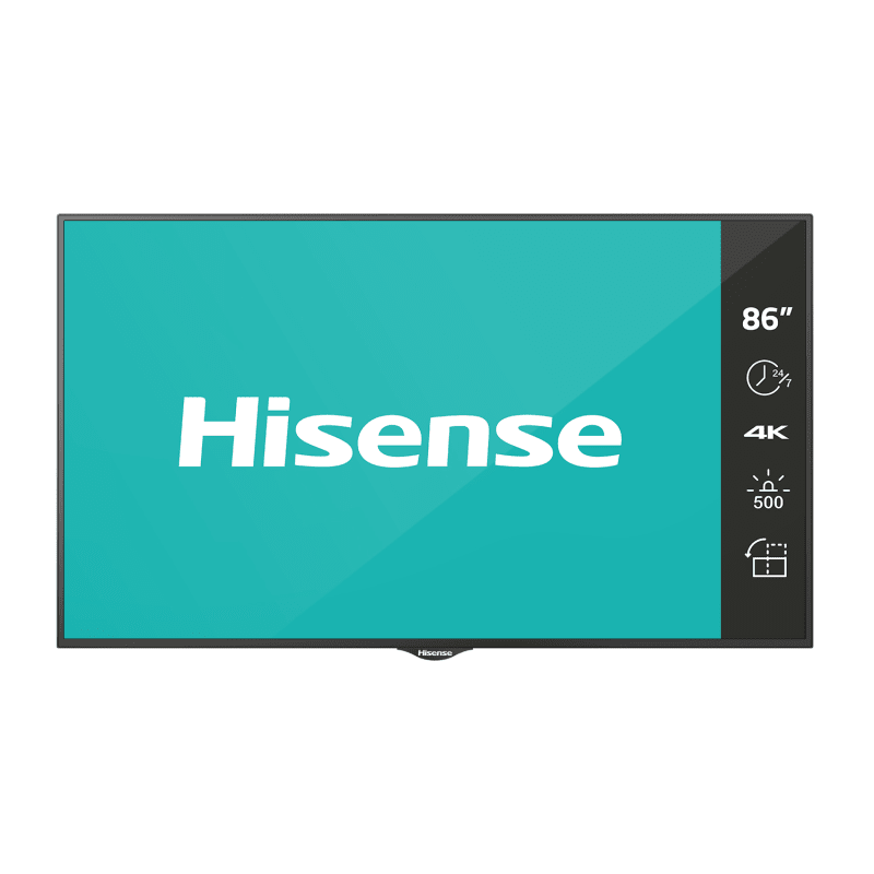 86” 4K UHD Digital Signage Display - 24/7 Operation. Hisense