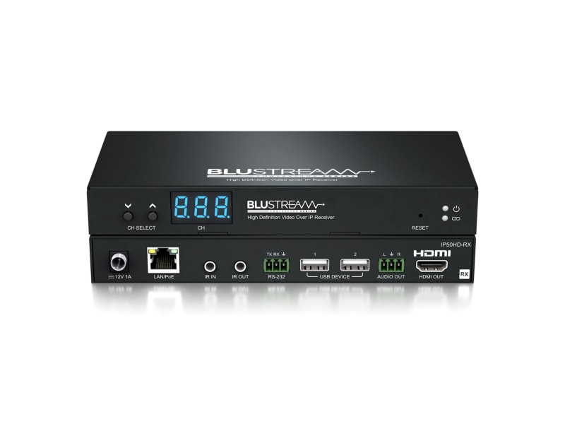 IP50UHD-RX Receptor de video HD de la serie Contractor para redes de 100 Mbps